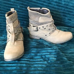 Light Brown Studded Boots